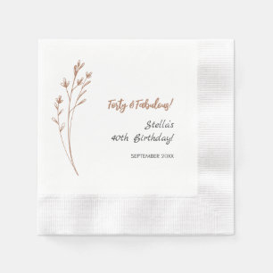 Vierzig & Fabelhaft Elegante 40. Geburtstagsfeier Serviette