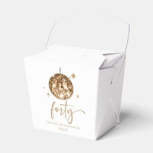 Vierzig Goldene Disco-Kugel 40. Geburtstagsfeier Geschenkschachtel