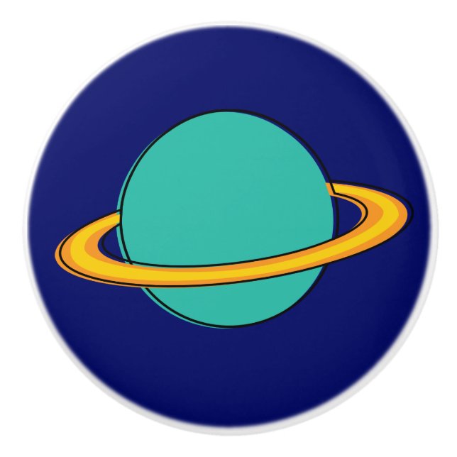 Vierzig - grüner Ringelknochen Keramikknauf (Vorderseite)