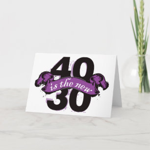 Vierzig ist die neuen dreißig - lila karte