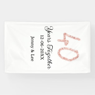 Vierzig Jahre zusammen schwarz pink glitzer fett B Banner