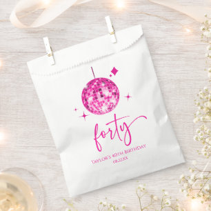 Vierzig Rosa Disco-Kugel 40. Geburtstagsfeier Geschenktütchen