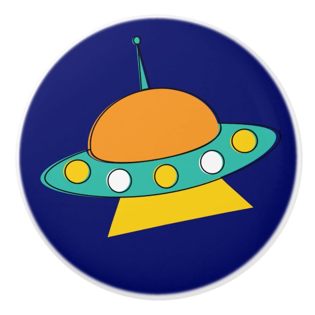 Vierzig - UFO-Knopf Keramikknauf (Vorderseite)