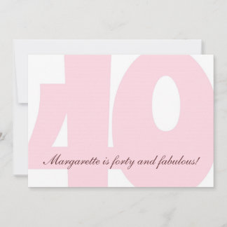 Vierzig und fabelhafte Geburtstags-Party Einladung