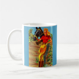 Vierzigerjahre Button-oben Gallone und Pferd Tasse