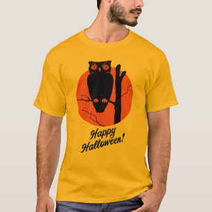 Vierzigerjahre Eule im Baum-T - Shirt