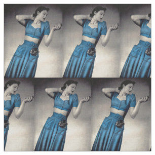 Vierzigerjahre Mode photobare Midriff-Artdruck Stoff