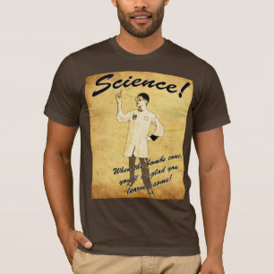 Vierzigerjahre Retro Wissenschafts-Plakat-T-Shirt T-Shirt