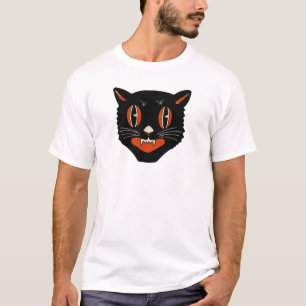 Vierzigerjahre schwarze Katzen-Entwurf T-Shirt