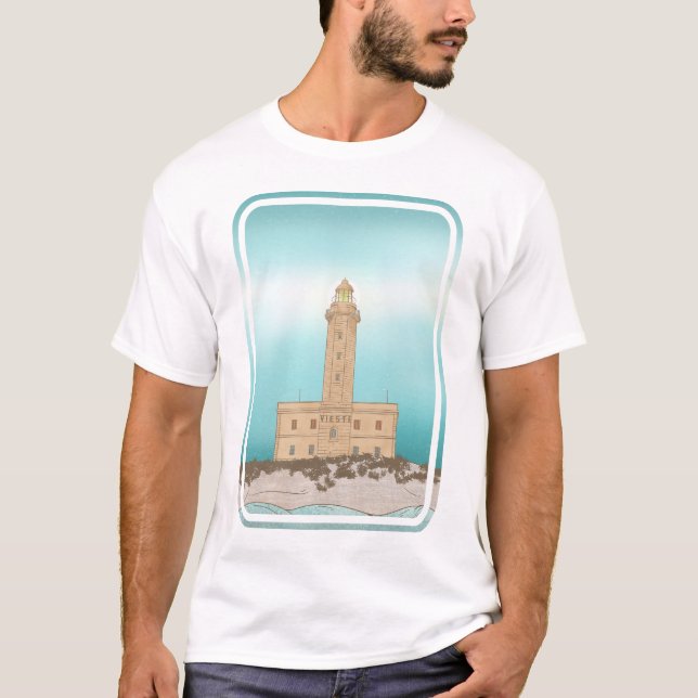 Vieste Lighthouse Italien T-Shirt (Vorderseite)