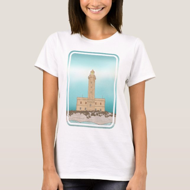 Vieste Lighthouse Italien T-Shirt (Vorderseite)