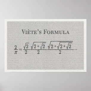 Viètes Pi Formel - Math Poster