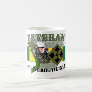 Vietnam-4. Inf Div (ohne CIB) Kaffeetasse