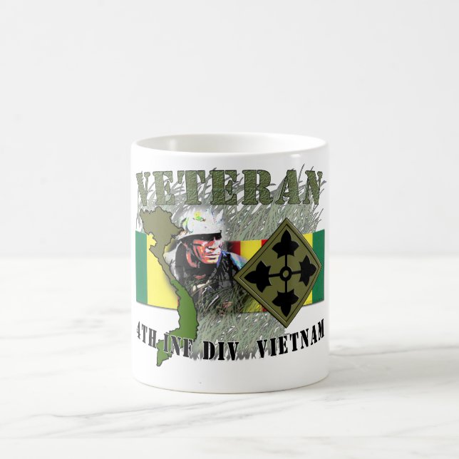 Vietnam-4th Inf Div. (kein CIB) Kaffeetasse (Mittel)