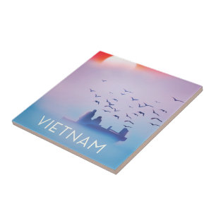 Vietnam Abendsonne Urlaubs Poster Fliese