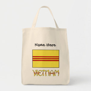 Vietnam and South Vietnamese Flag with Your Name Tragetasche