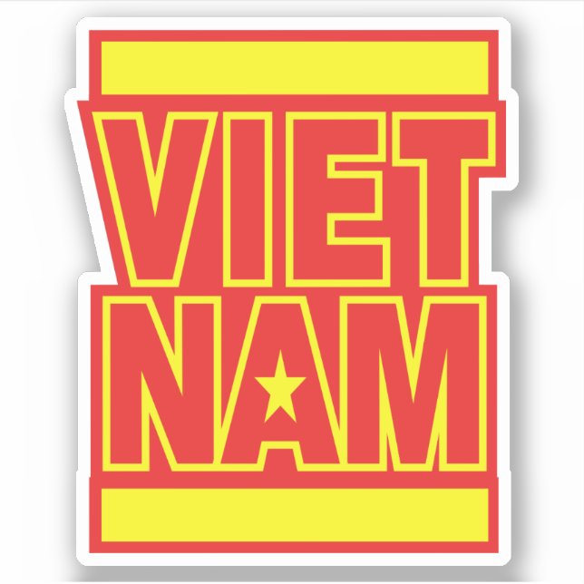 VIETNAM AUFKLEBER (Vorderseite)