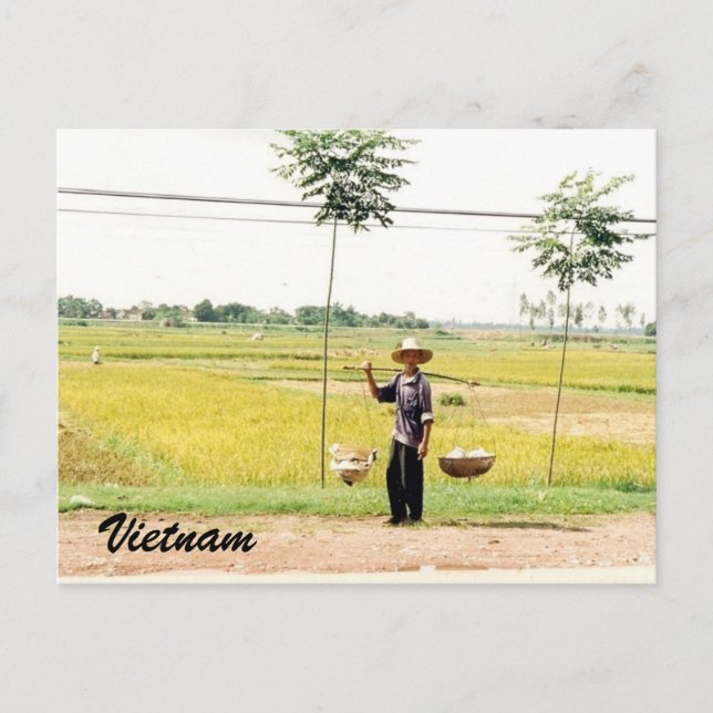 Vietnam-Bauer Postkarte (Vorderseite)