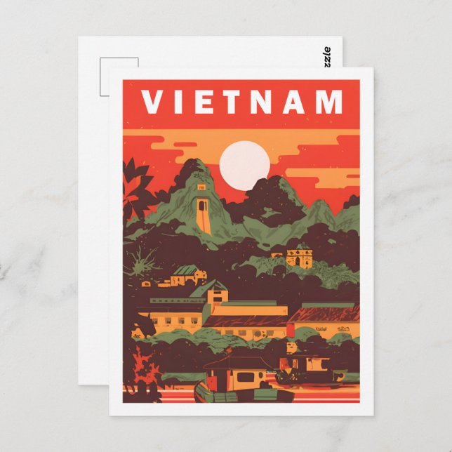 Vietnam Berühmter Reiseort Postkarte (Vorne/Hinten)