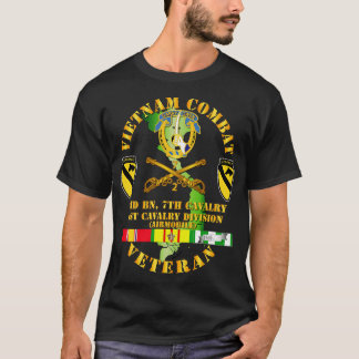 Vietnam Combat Cavalry Veteran w 2. Bn 7. Cav DU T-Shirt