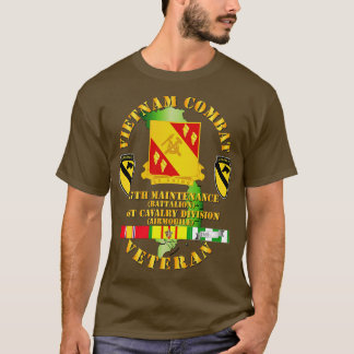 Vietnam Combat Kavallerie Veteran w 27. Maint Bn 1 T-Shirt