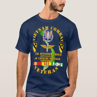 Vietnam Combat Kavalry Veteran W 11. Aviation Gro T-Shirt