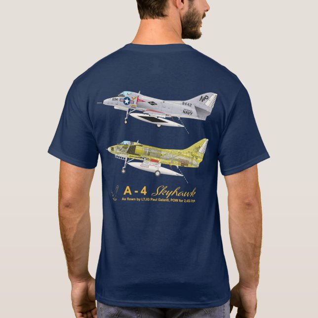 Vietnam Era A-4 Skyhawk Landing T-Shirt (Rückseite)