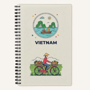 Vietnam-Erbe & Ha Long Bay Fotoarchiv Notizbuch