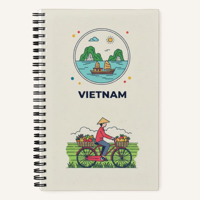Vietnam-Erbe & Ha Long Bay Fotoarchiv Notizbuch (Vorderseite)
