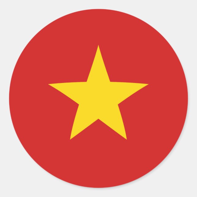 Vietnam Fisheye Flag Sticker (Vorderseite)