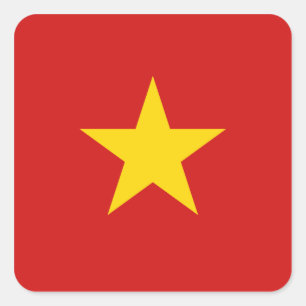 Vietnam-Flag-Aufkleber Quadratischer Aufkleber