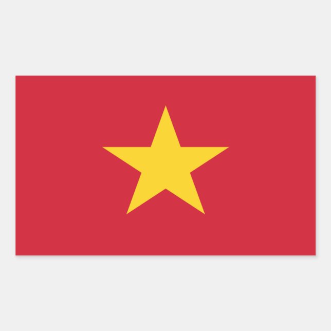 Vietnam-Flag-Aufkleber Rechteckiger Aufkleber (Vorderseite)