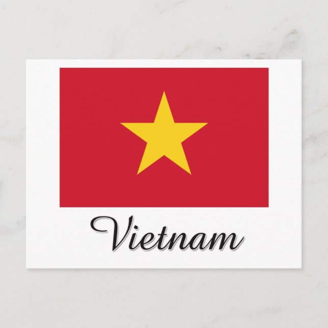 Vietnam-Flag-Design Postkarte (Vorderseite)