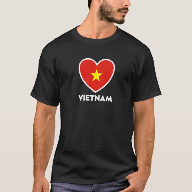 Vietnam Flag Heart T-Shirt (Vorderseite)