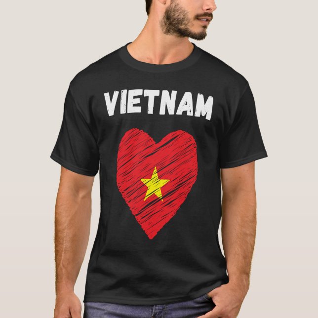 Vietnam Flag Holiday Vietnam Herzliche vietnamesis T-Shirt (Vorderseite)