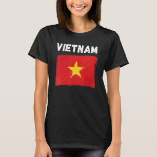 Vietnam Flag Holiday Vintag Grunge Vietnamesisch F T-Shirt