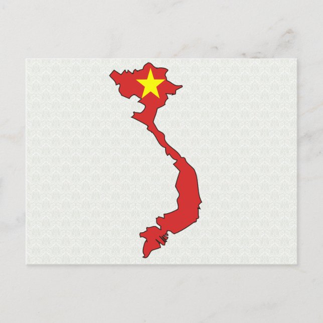Vietnam - Flag-Karte Postkarte (Vorderseite)