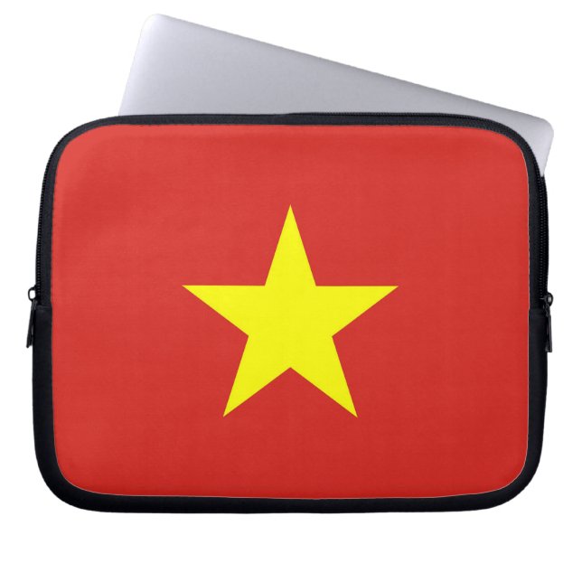 Vietnam Flag Laptop Sleeve (Vorderseite)