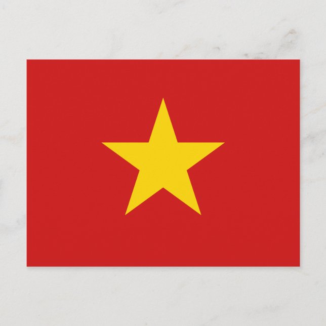 Vietnam Flag Postkarte (Vorderseite)