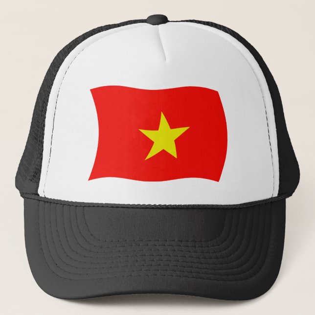 Vietnam-Flag Truckerkappe (Vorderseite)