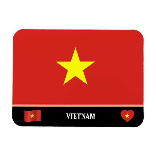Vietnam Flag & Vietnamesisches Land Reisen / Vietn Magnet (Horizontal)