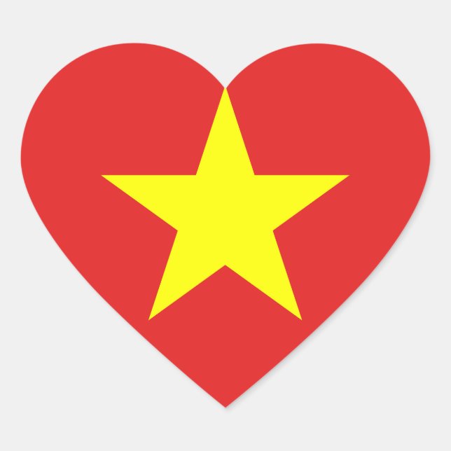 Vietnam Flag Yellow Star Header Aufkleber (Vorderseite)