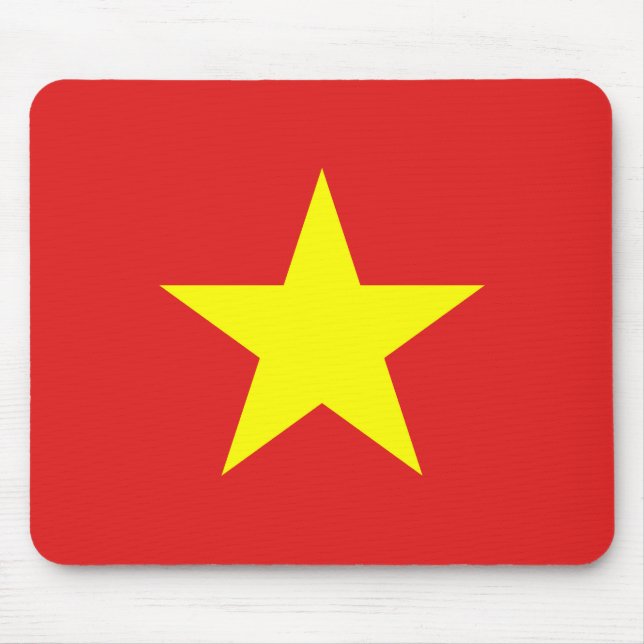 Vietnam Flag Yellow Star Mousepad (Vorne)