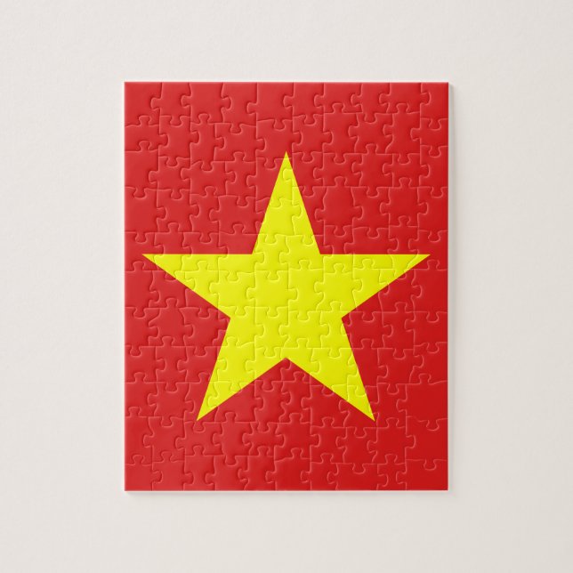 Vietnam Flag Yellow Star Puzzle (Vertikal)