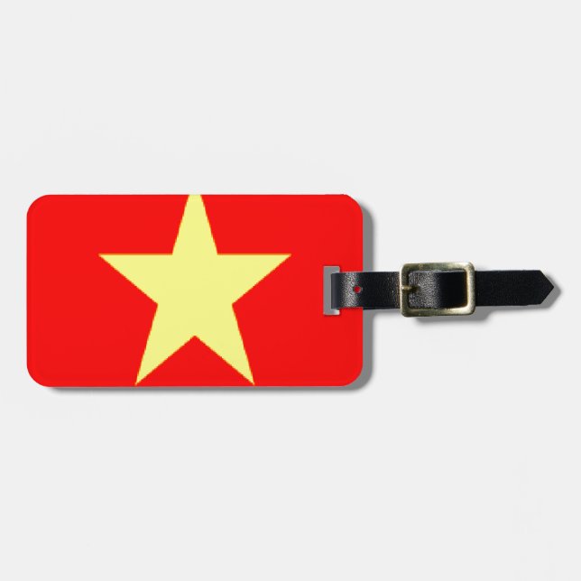 vietnam-Flagge Gepäckanhänger (Vorderseite horizontal)