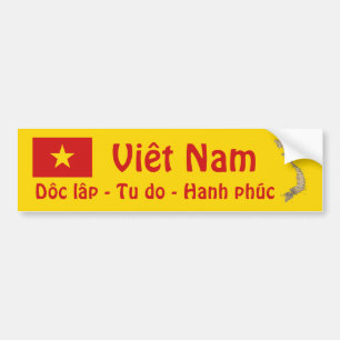Vietnam-Flagge + Karten-Autoaufkleber Autoaufkleber