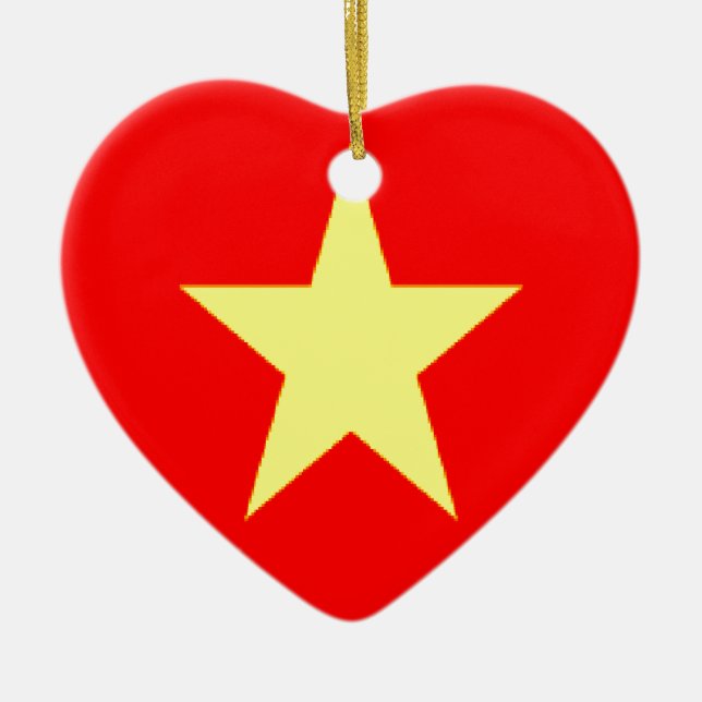 vietnam-Flagge Keramikornament (Vorne)