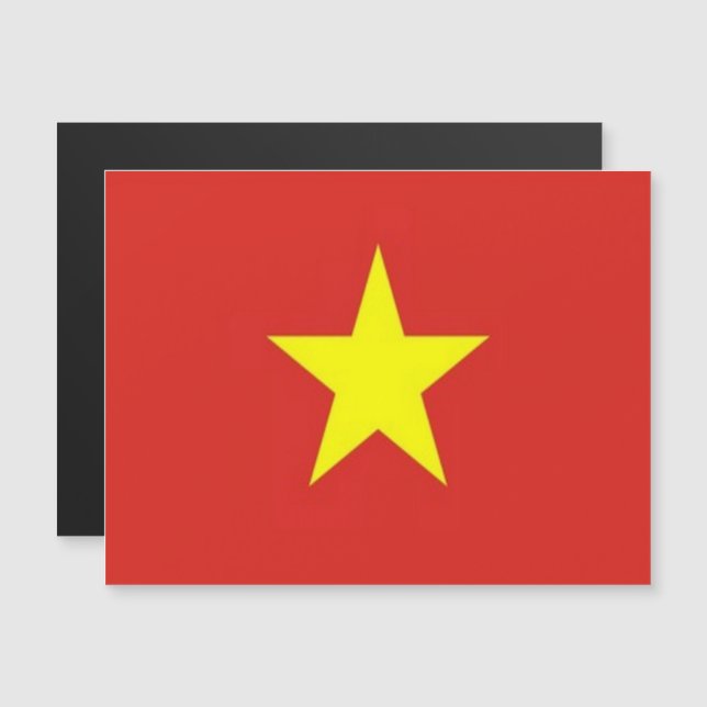 Vietnam - Flagge - Magnetkarte (Vorne/Hinten)