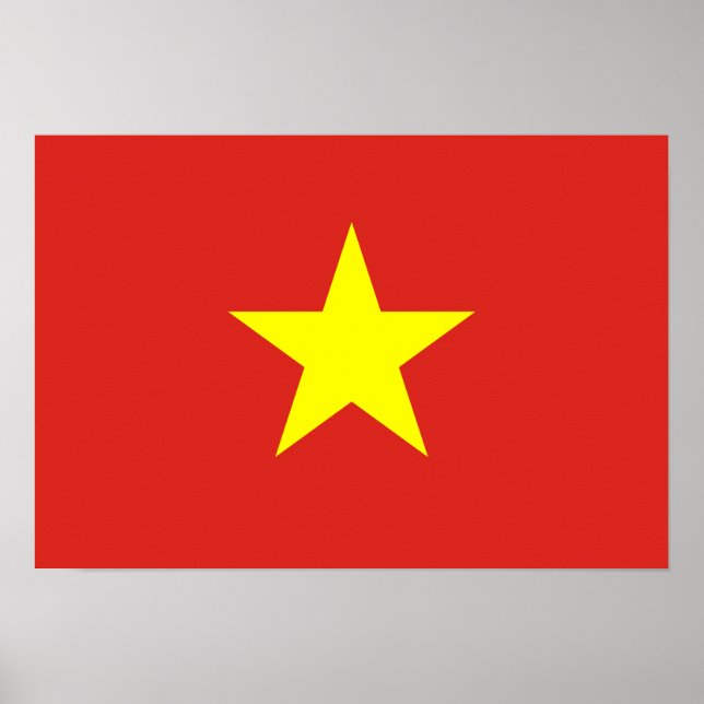 Vietnam-Flagge Poster (Vorne)
