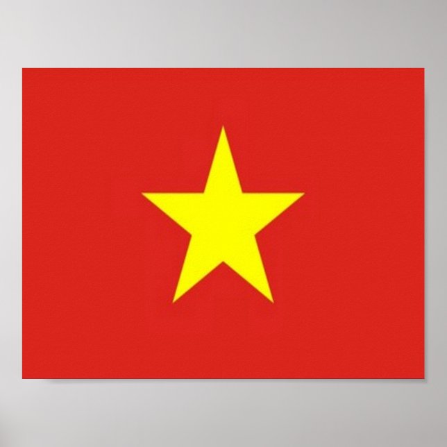 Vietnam - Flagge - Poster (Vorne)